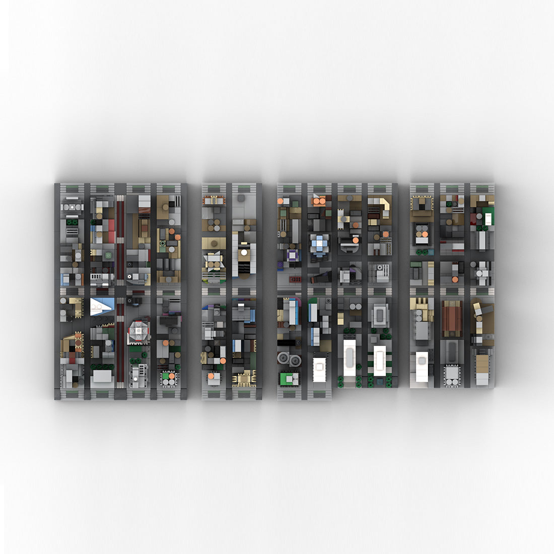 MOC-231668 1/800 Scale New York Midtown Broadway Theatre District Building Blocks