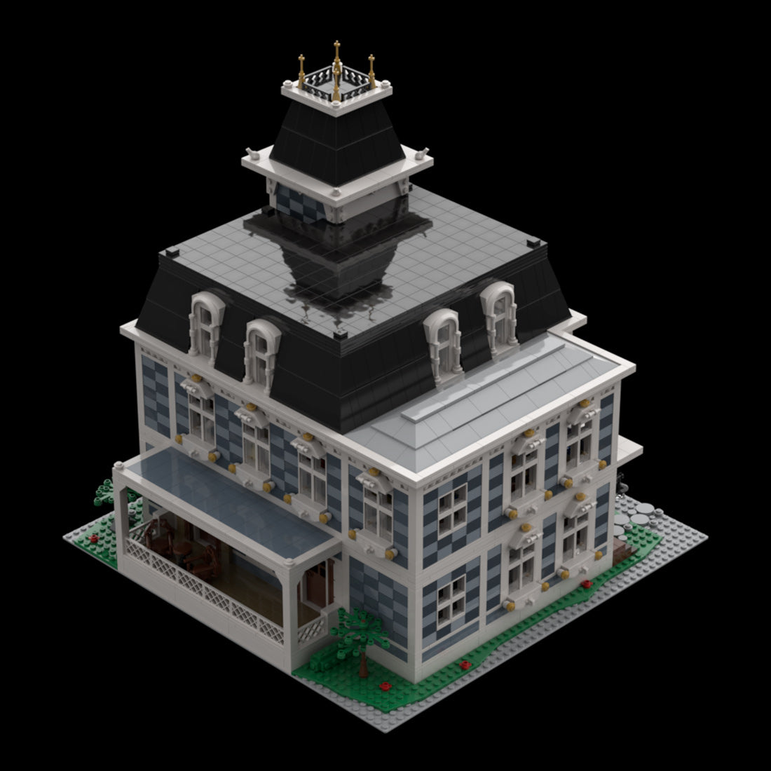 Victorian French Estate European Villa Building Blocks