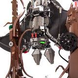 Gothic Metal Mechanical Bat with Display Stand and Spiderweb Decor Building Blocks