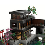 MOC-264460 Modern Japanese Waterfall Villa Building Blocks