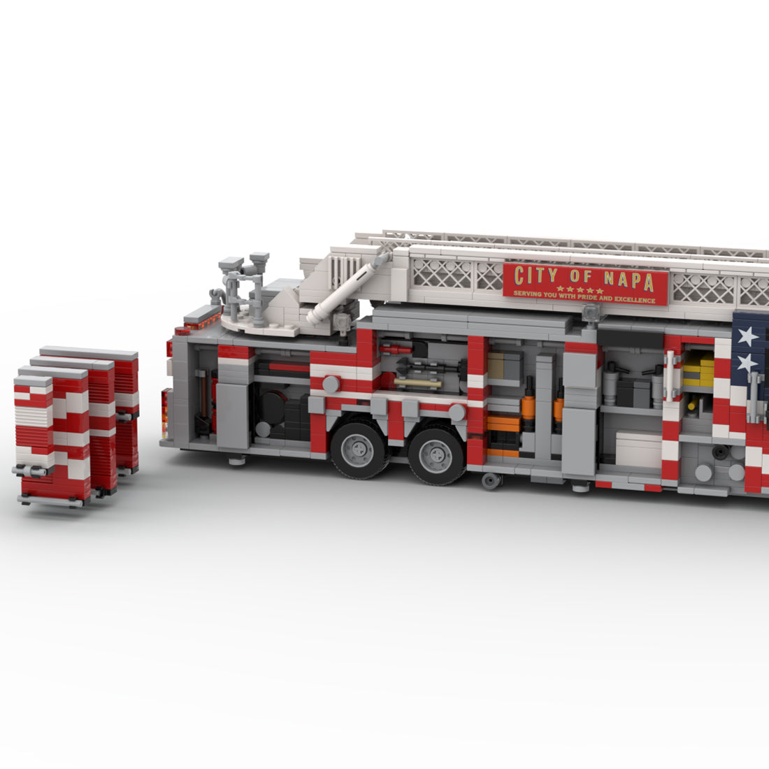 MOC-268463 2012 Pierce Velocity Fire Truck Napa City Truck 1 Building Blocks