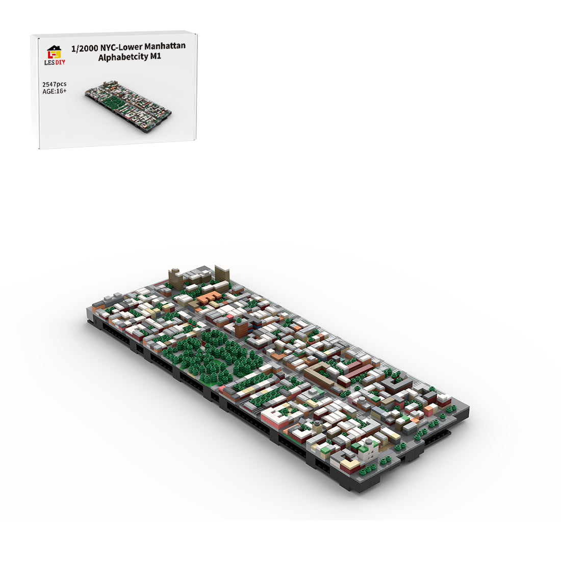 MOC-225884 1/2000 Scale Lower Manhattan - Alphabetcity Module 1 Building Blocks