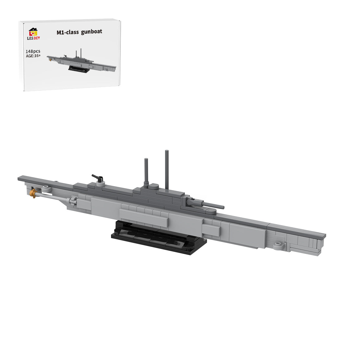 HMS M1 M-Class Submarine Monitor Building Blocks