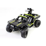 MOC-166891 + MOC-172968 Halo Warthog M12B RC Armored Off-Road Vehicle & Motorized Turret Building Blocks