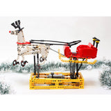 MOC-4121 Motorized Christmas Santa Sleigh & Reindeer Building Blocks