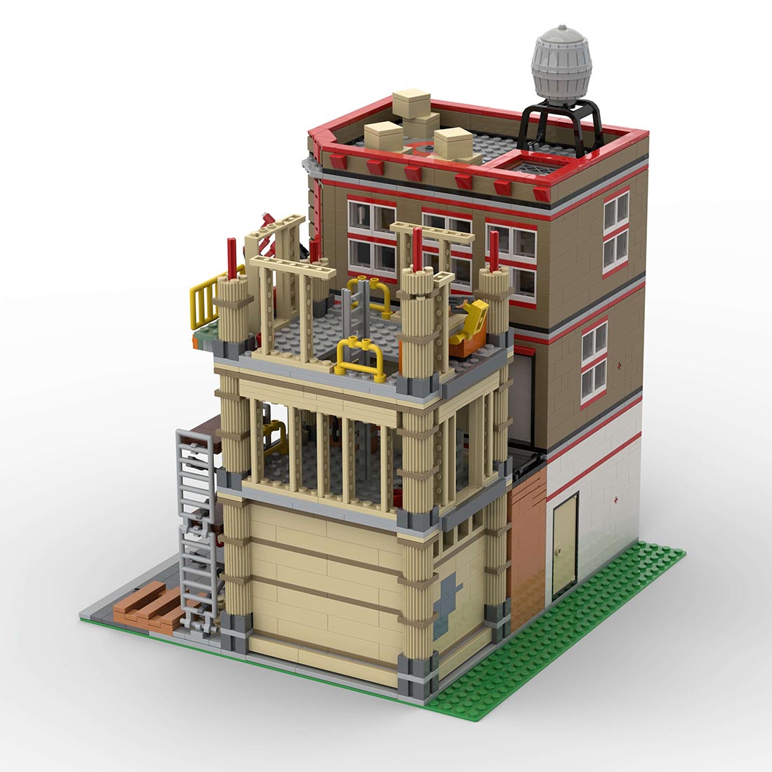 MOC-255310 Post Office & Construction Site Modular Building Blocks