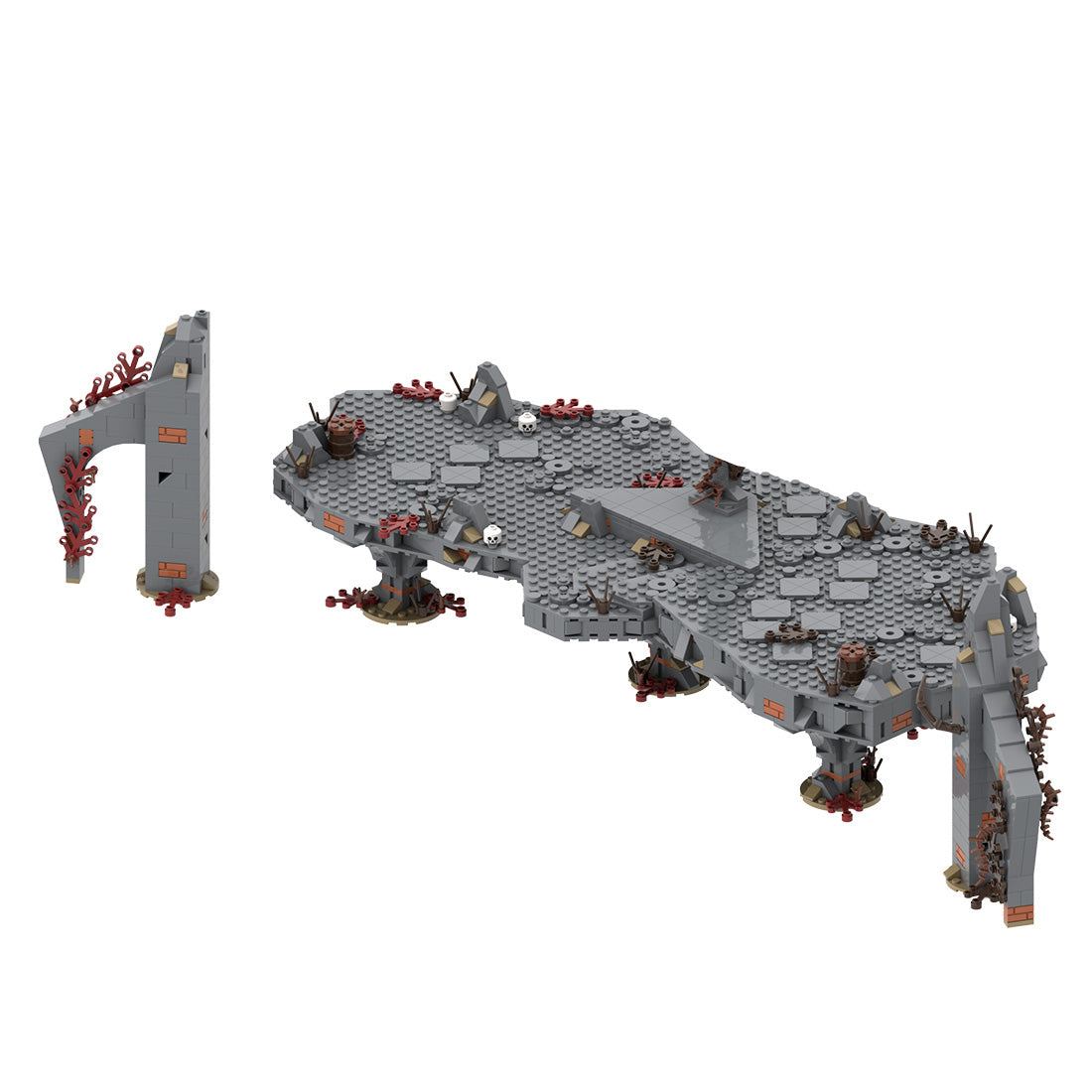 MOC-233504 Medieval Dark Magic Mountain Building Blocks