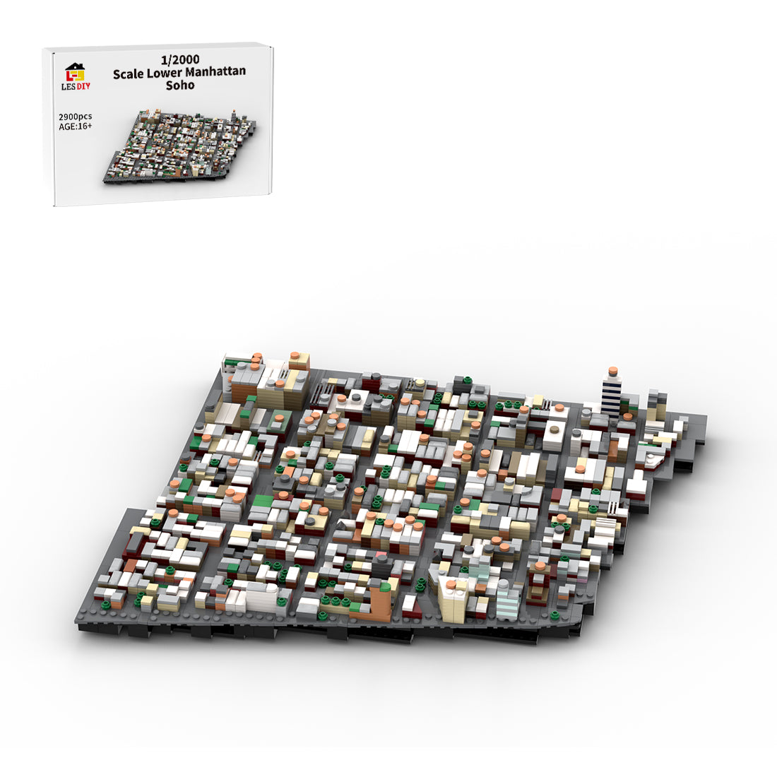 MOC-225884 1/2000 Scale Lower Manhattan - South of Houston Building Blocks