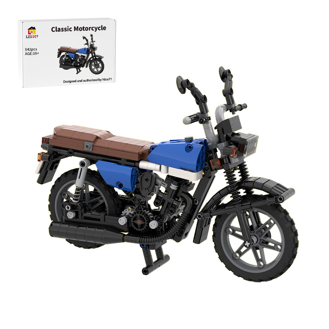 MOC-134654 Honda CG 125 Special Edition 1:7 Scale Vintage Motorcycle Building Blocks