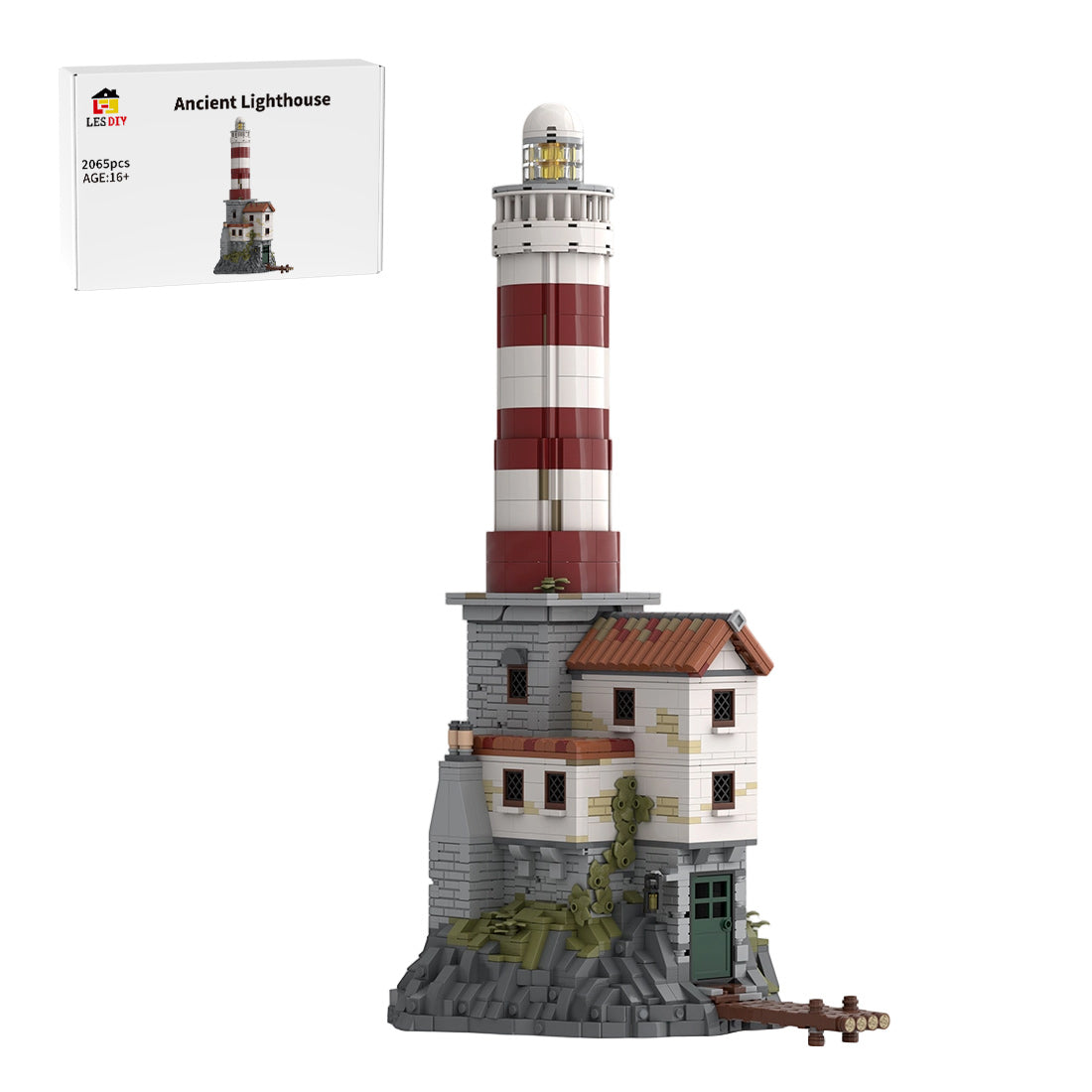 MOC-248321 Ancient Coastal Lighthouse Building Blocks