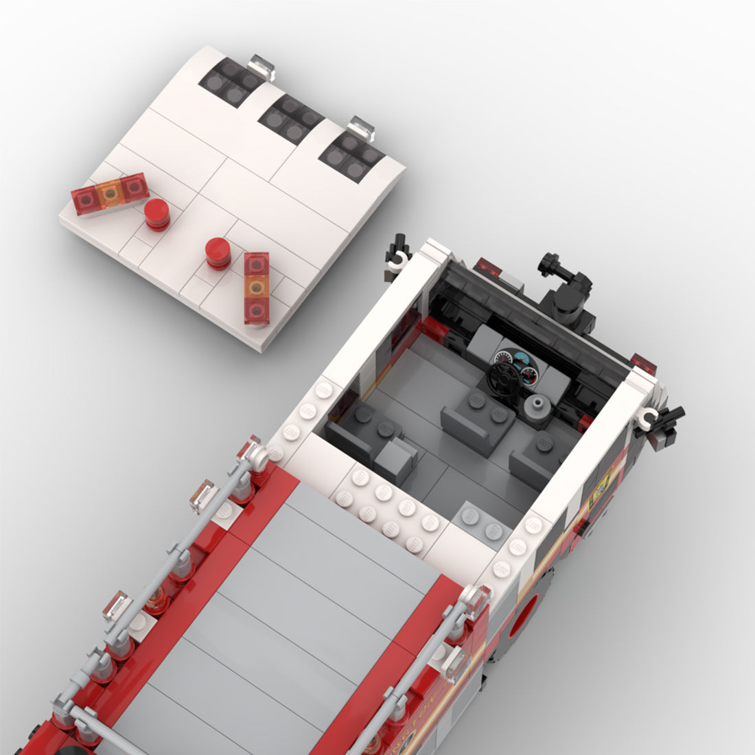 MOC-259170 Oshkosh Striker 1500 Foam 2 Airport Firetruck / ARFF D.C FD Building Blocks