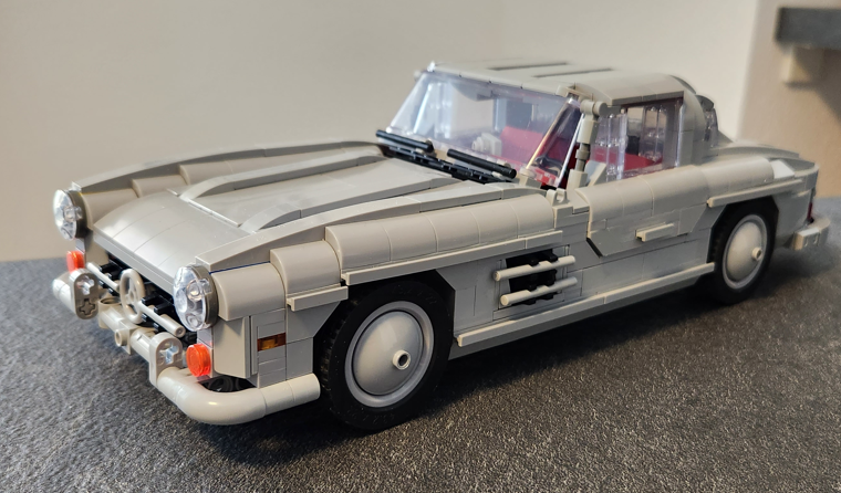 MOC-223863 Mercedes 300 SL W198 1:18 Scale Classic Sports Car Building Blocks