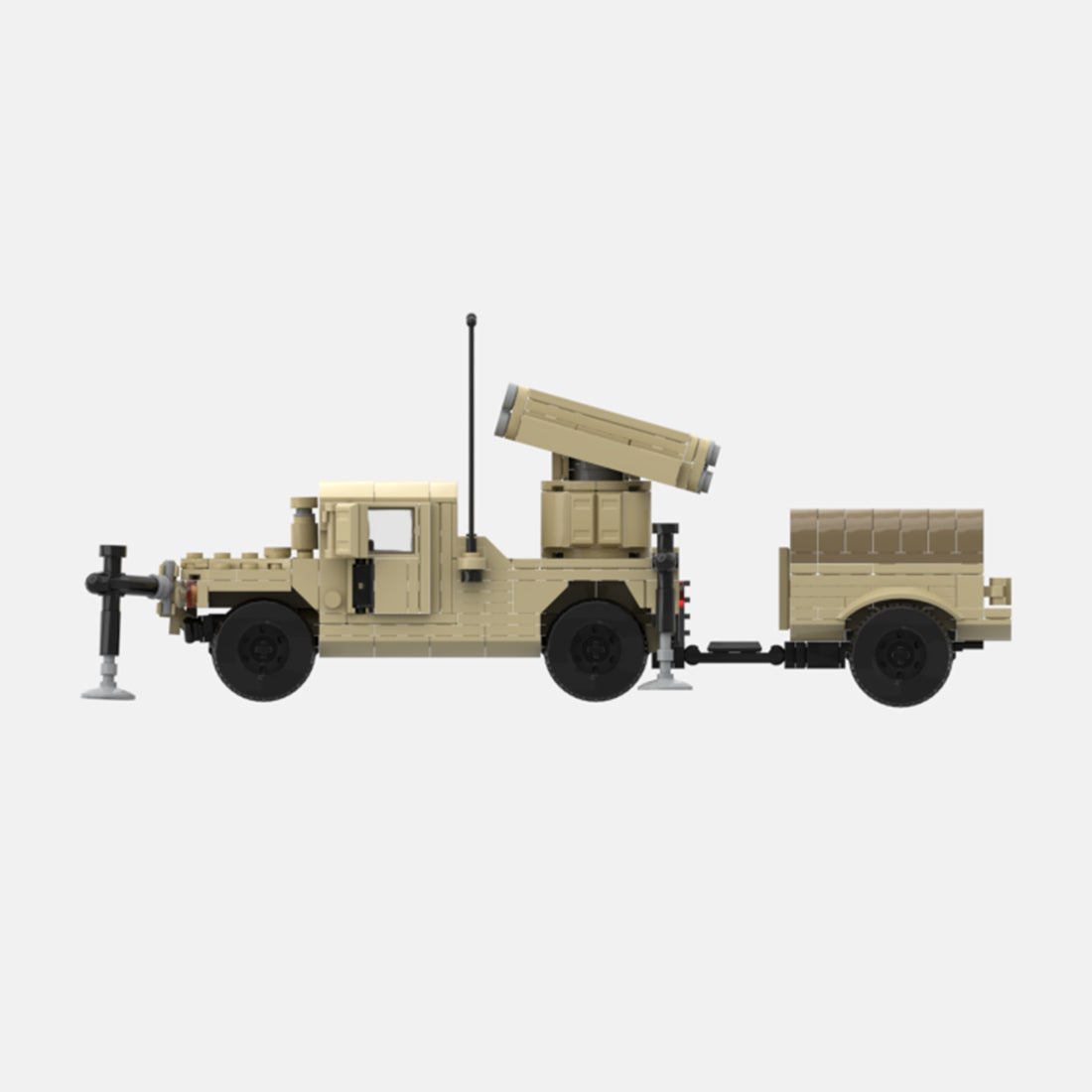 Desert HUMVEE 14 Modern Military Vehicle Building Blocks