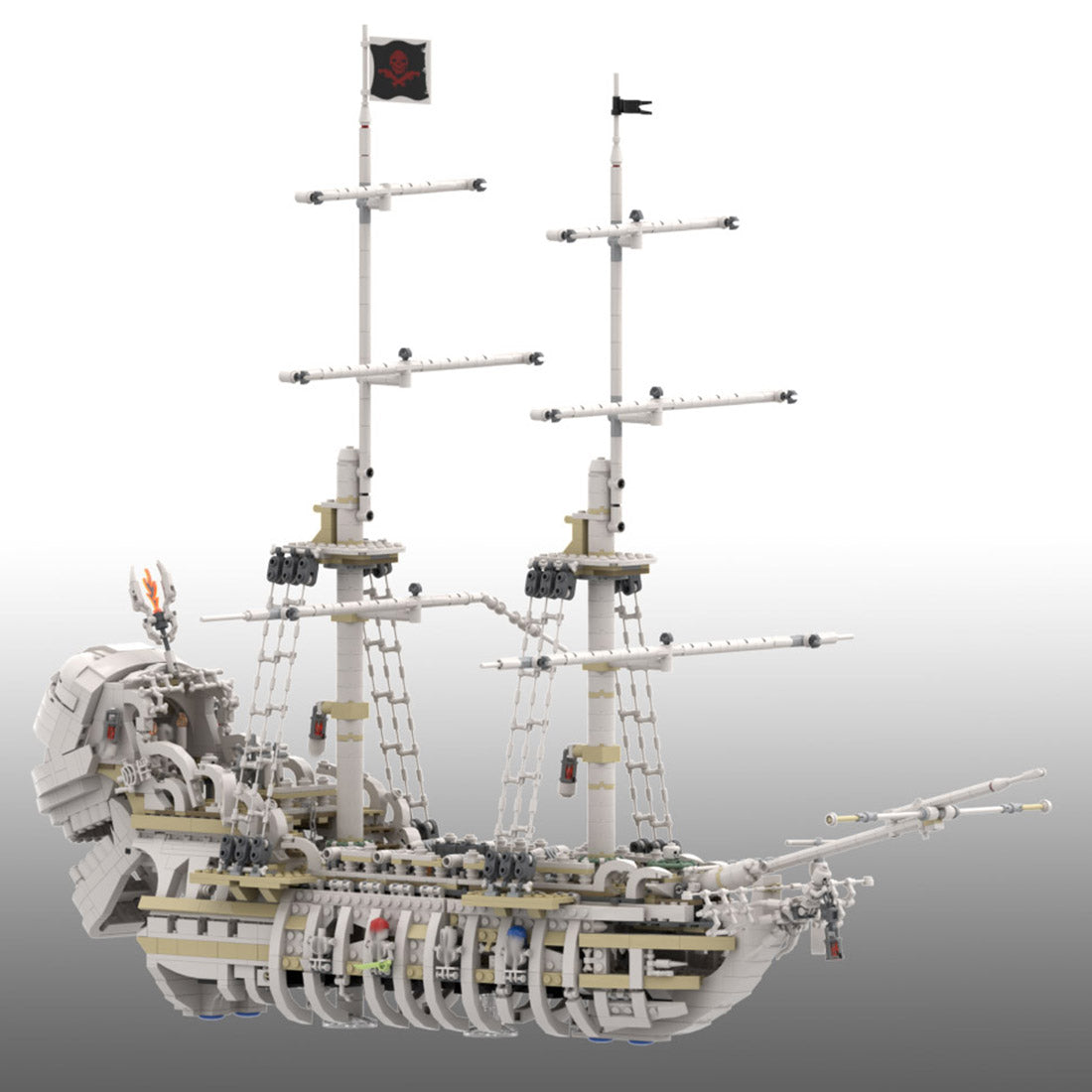 MOC-110420 The Terrifying Charon's Chest Pirate Ship Building Blocks