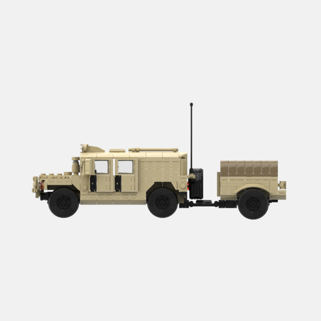 Desert HUMVEE 7 Modern Military Vehicle Building Blocks