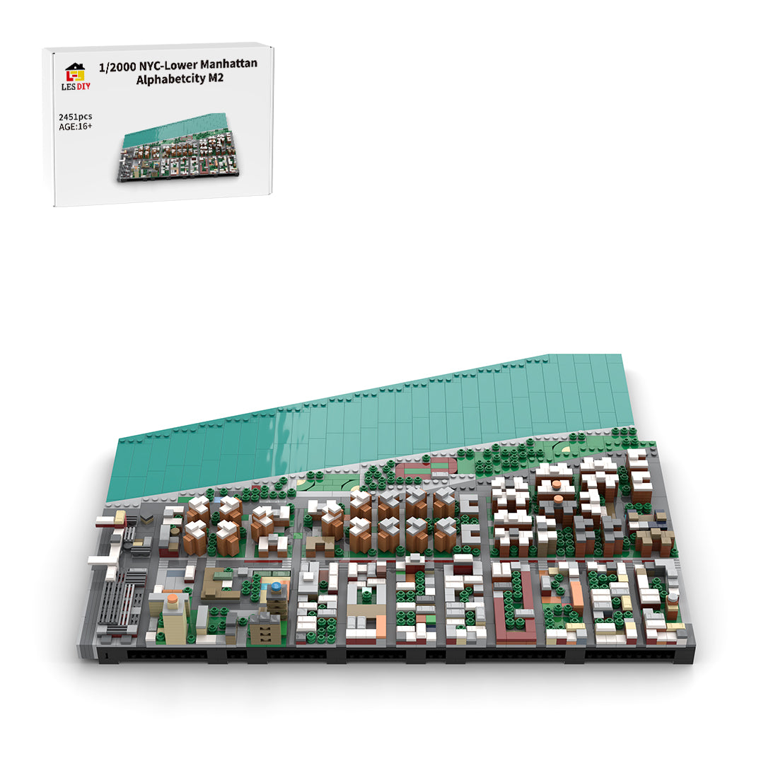 MOC-225884 1/2000 Scale Lower Manhattan - Alphabetcity Module 2 Building Blocks