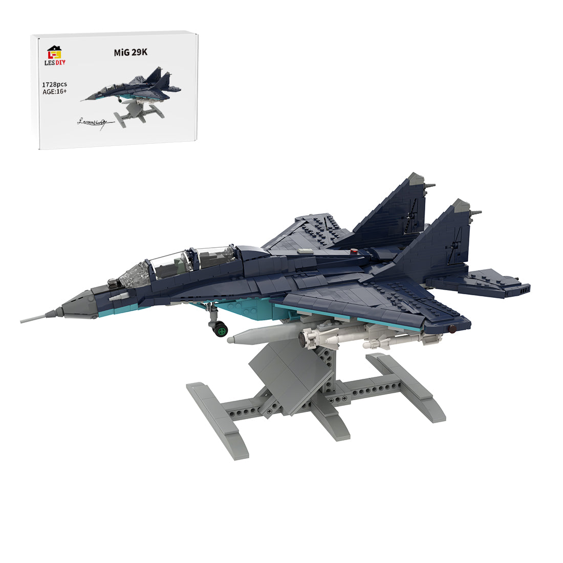 Modern Navy Carrier Fighter Jet Building Blocks