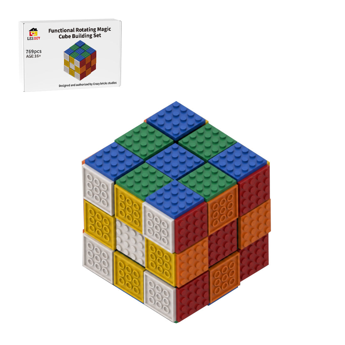 MOC-252255 100% Rubik's Cube Mechanical Building Blocks