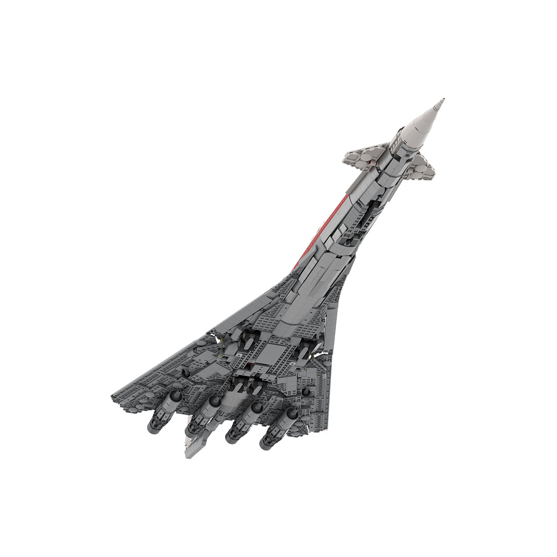 1:80 Scale B2707-200 TWA Supersonic Passenger Aircraft Building Blocks
