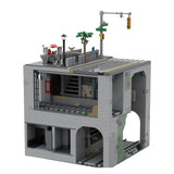 MOC-129272 Modular Urban Transit Station with Balcony Greenery Building Blocks