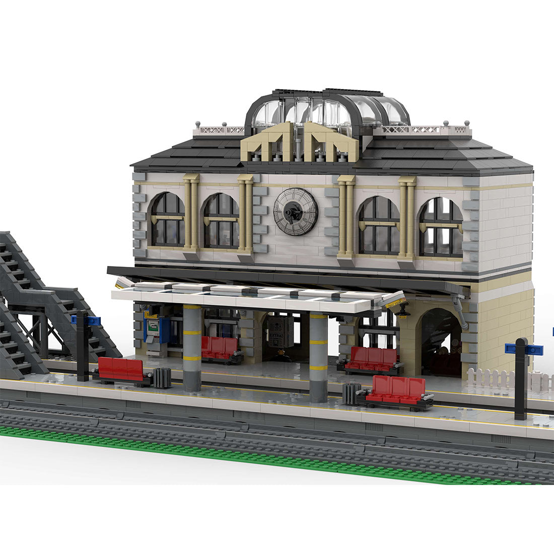MOC-262134 Grand Central Modular Train Station & Platform Expansion Building Blocks