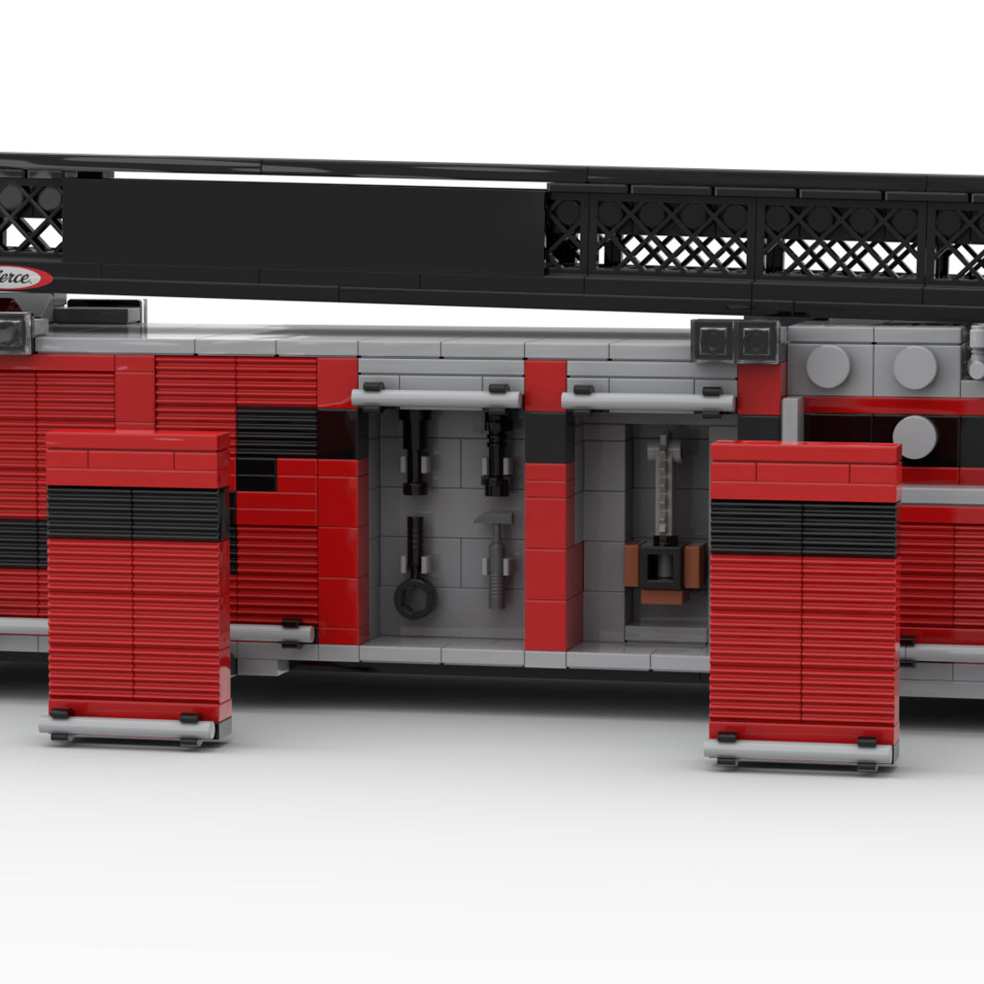 MOC-254378 Pierce Arrow XT Tiller Fire Truck Building Blocks