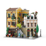 Mocsage Lighted Roman Corner Shop Street Scene Building Blocks