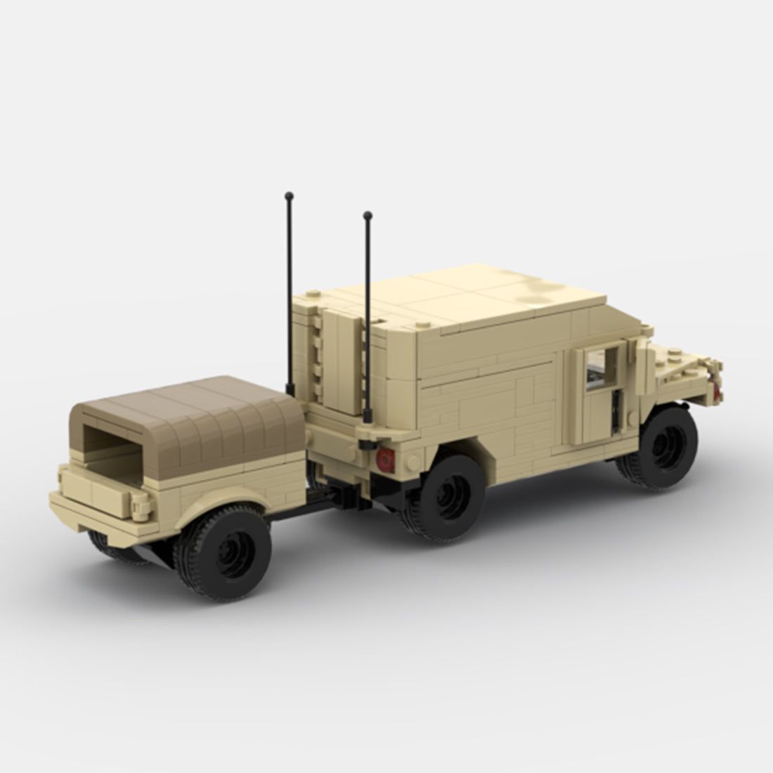 Desert HUMVEE 11 Modern Military Vehicle Building Blocks