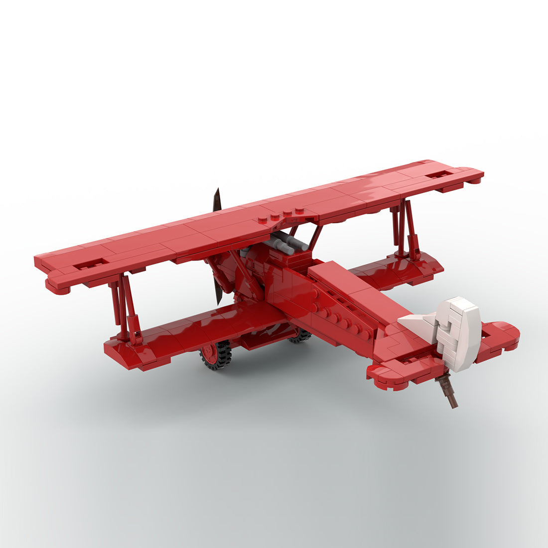 Classic Red Biplane Building Blocks