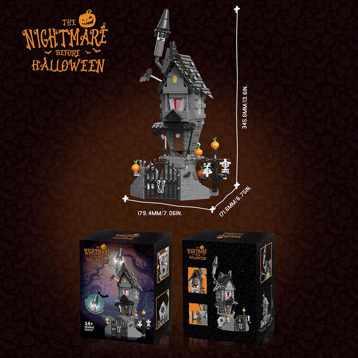 Halloween - Themed Dark Horror Cabin Building Blocks