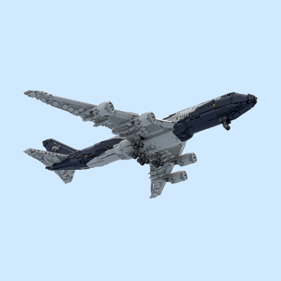 747-8I Lufthansa 100 Years Livery Airliner Building Blocks