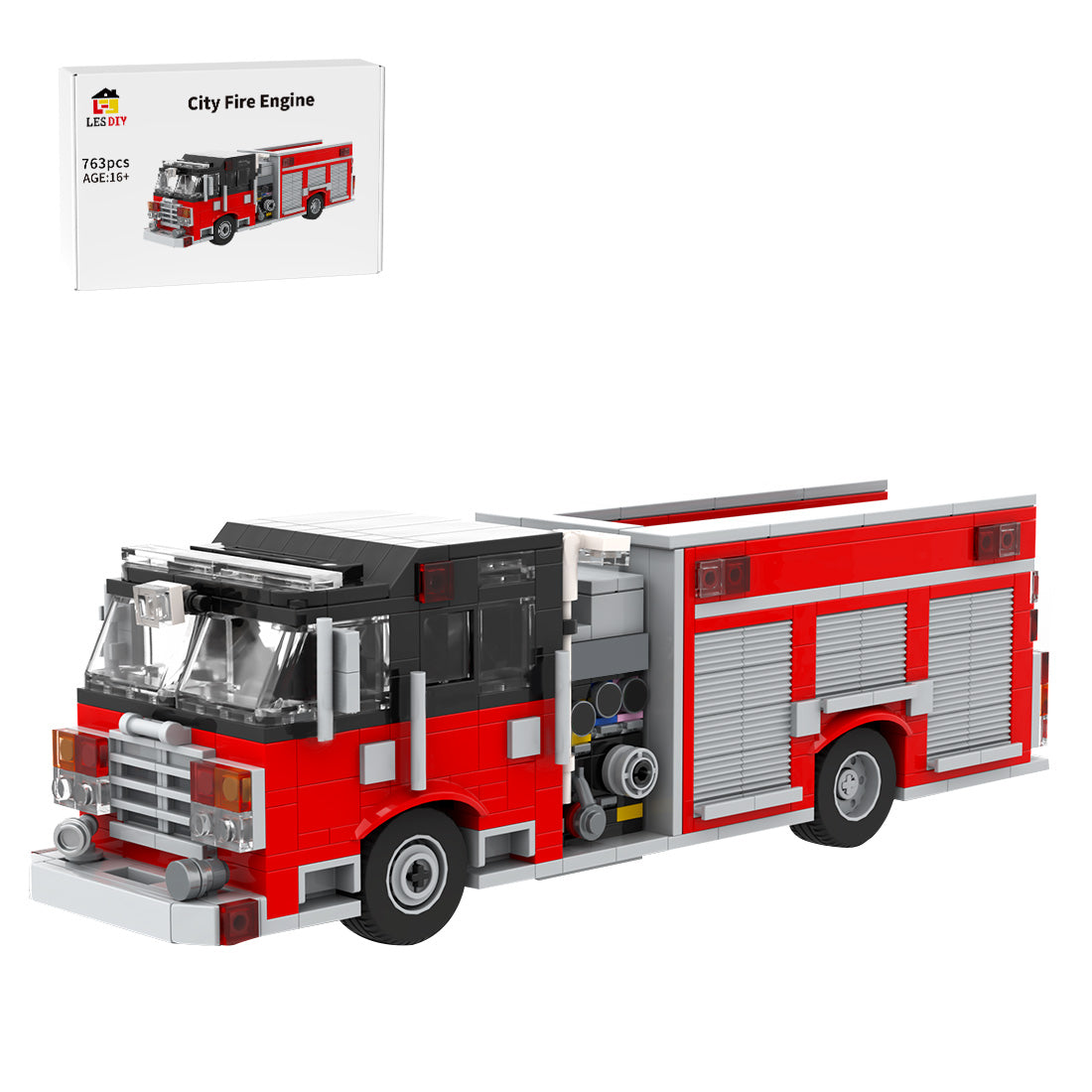 City Fire Engine Building Blocks