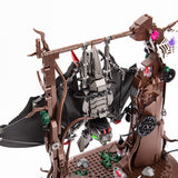 Gothic Metal Mechanical Bat with Display Stand and Spiderweb Decor Building Blocks