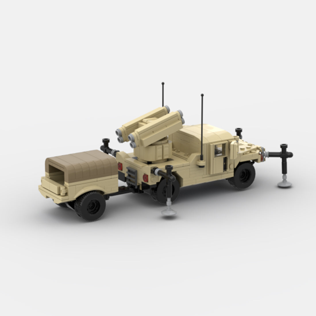 Desert HUMVEE 14 Modern Military Vehicle Building Blocks