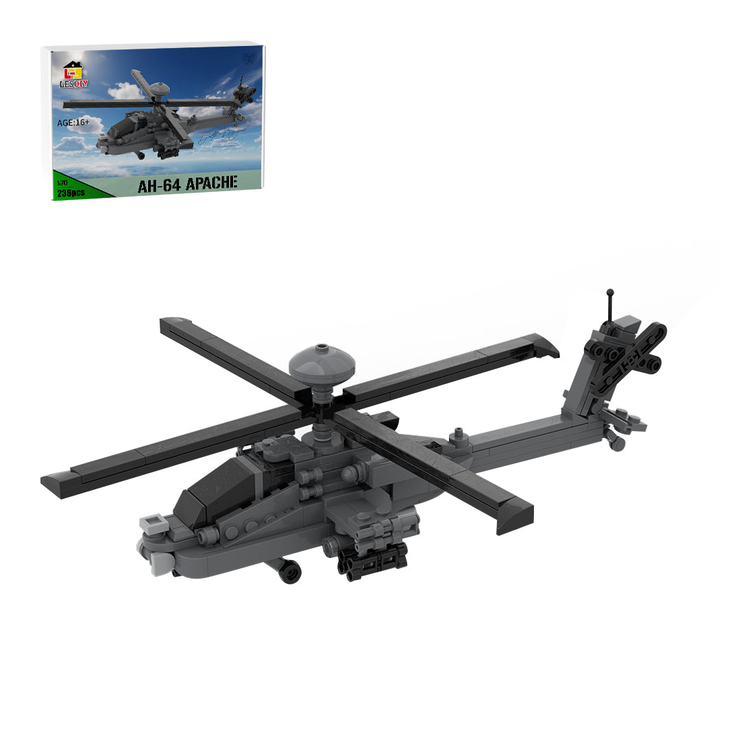 MOC-254665 US Attack Helicopter - 1:70 Scale Building Blocks