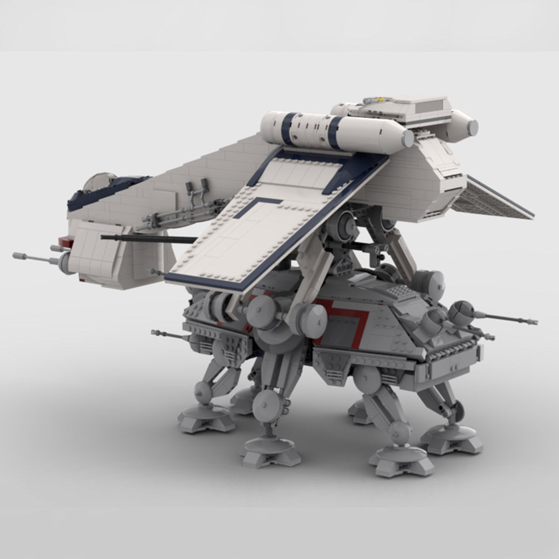 Sci-Fi Dropship & Armored Walker Combo MOC Building Block