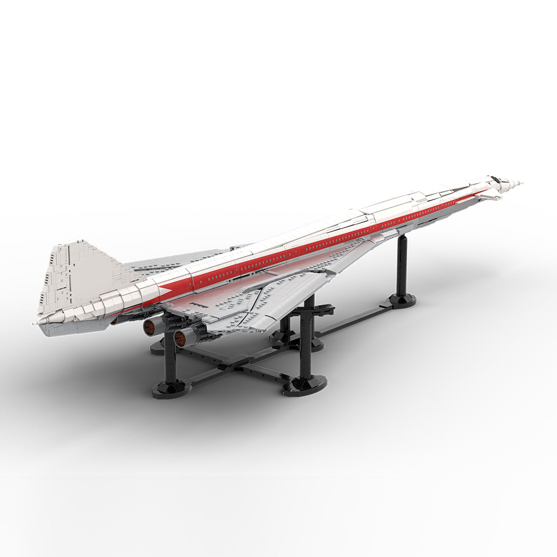 1:80 Scale B2707-200 TWA Supersonic Passenger Aircraft Building Blocks