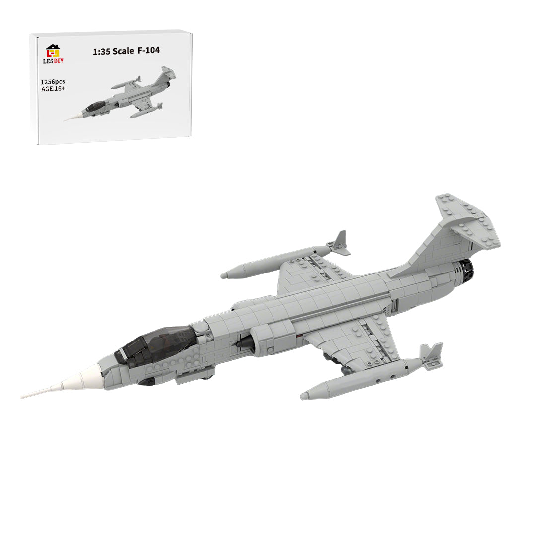 MOC-242444 1/35 Scale F-104 StarFighter Building Blocks