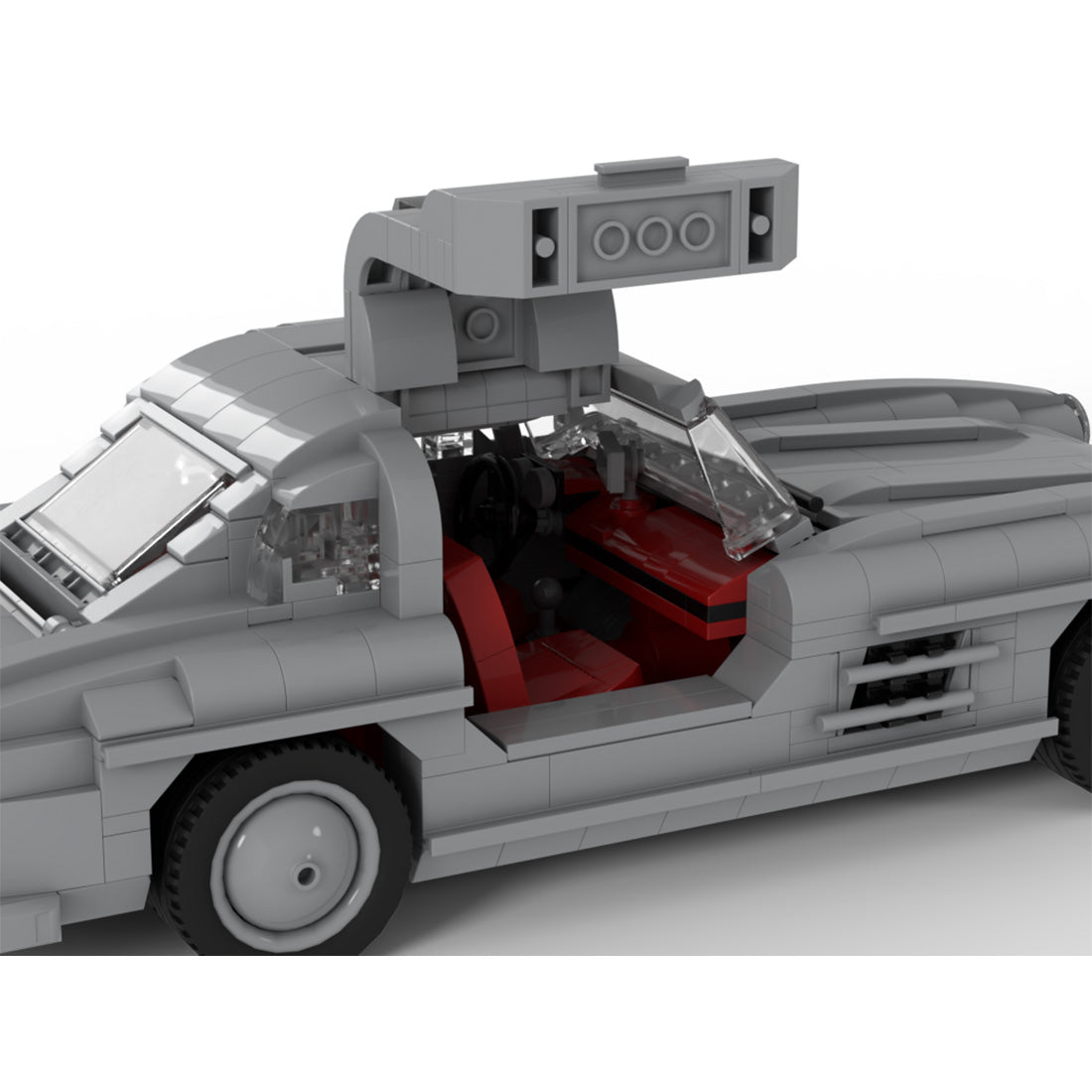 MOC-223863 Mercedes 300 SL W198 1:18 Scale Classic Sports Car Building Blocks