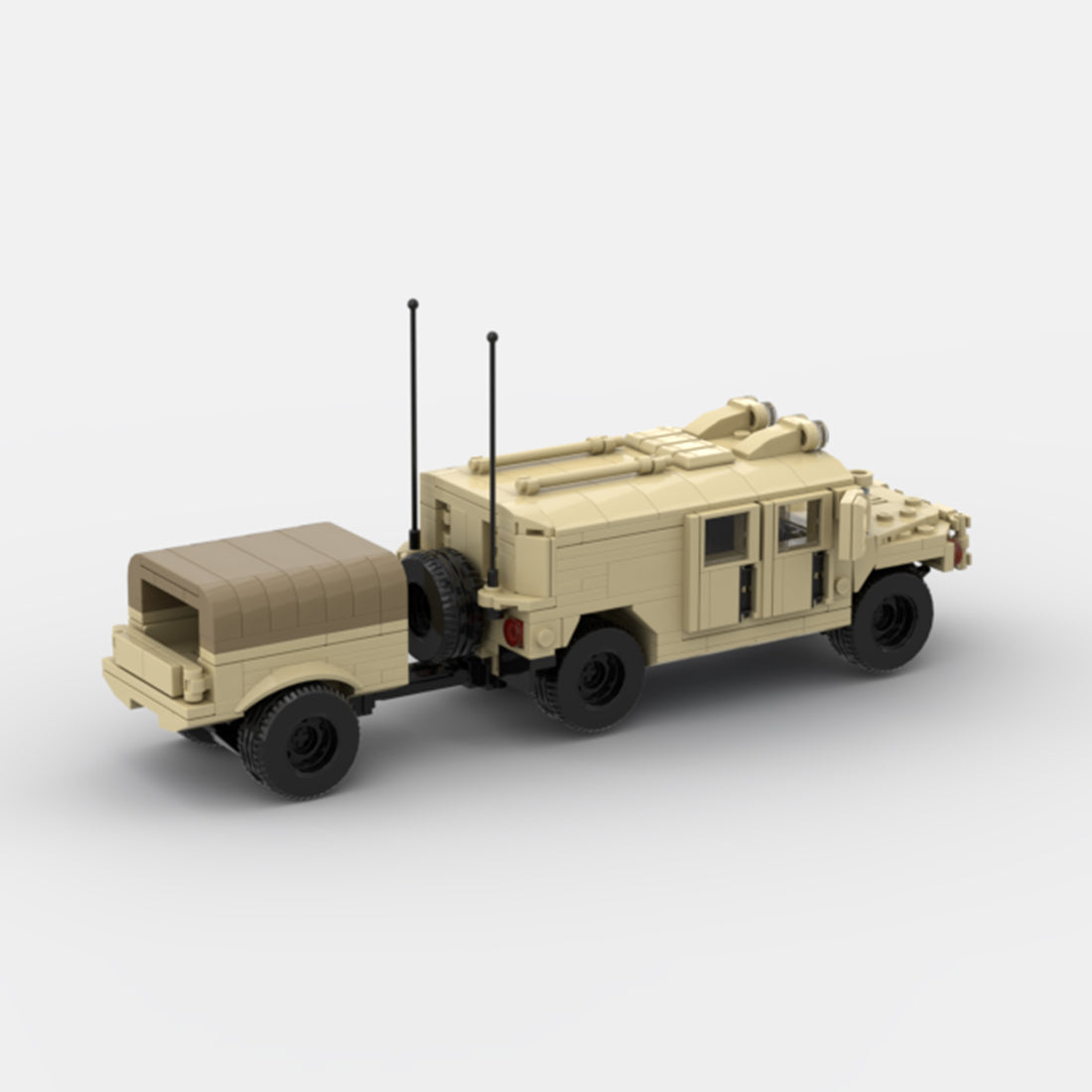 Desert HUMVEE 7 Modern Military Vehicle Building Blocks