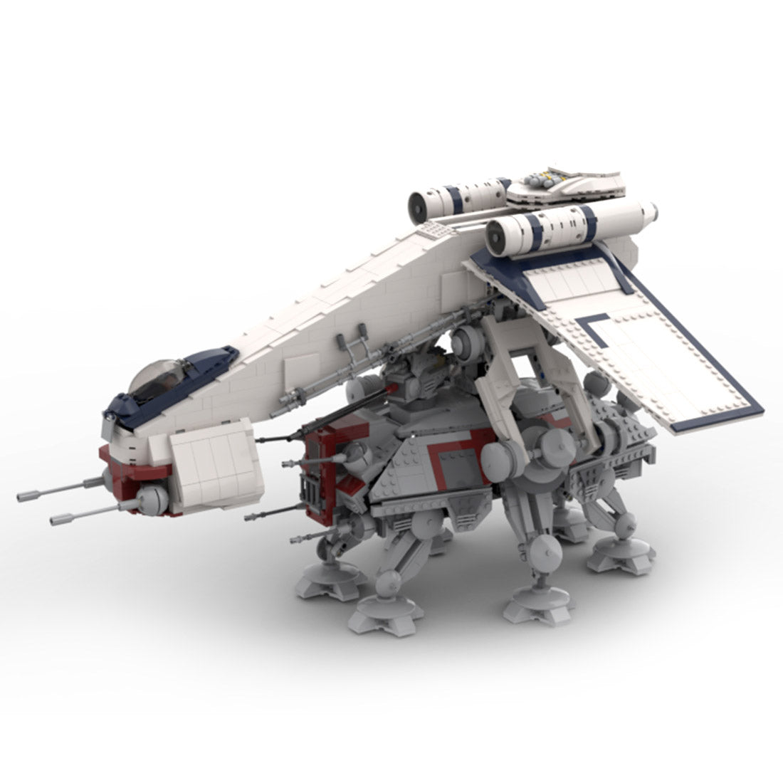 Sci-Fi Dropship & Armored Walker Combo MOC Building Block