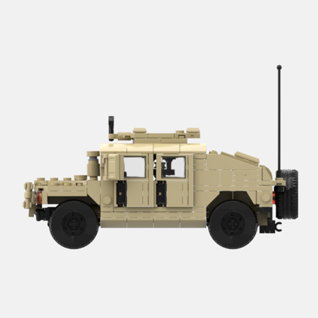 Desert HUMVEE 4 Modern Military Vehicle Building Blocks