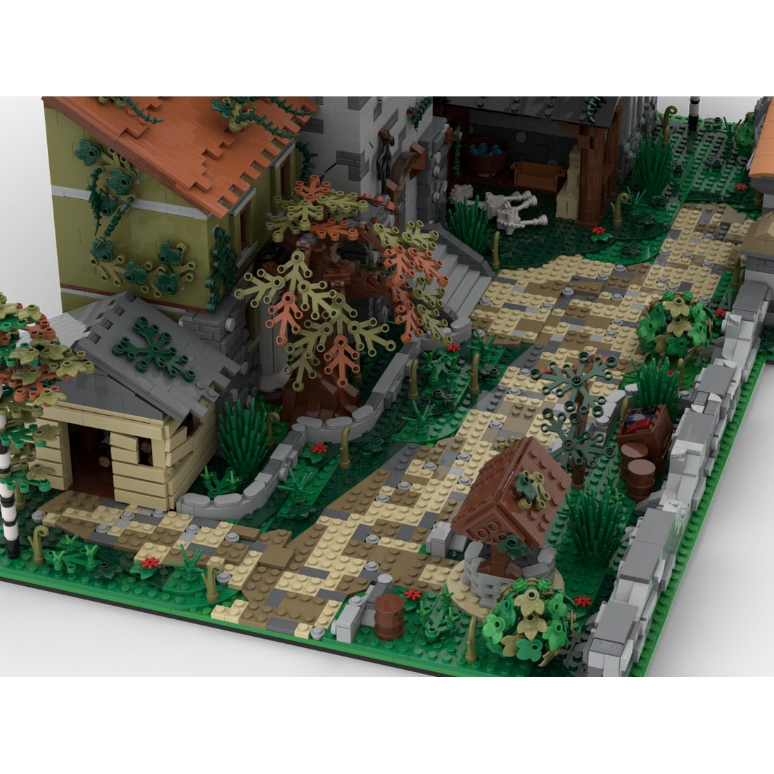 MOC-273998 Abandoned Medieval Manor Modular Building Blocks (Weathered Edition)