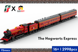 Red 460 Hogwarts Express Steam Locomotive Building Blocks - Dynamic Version