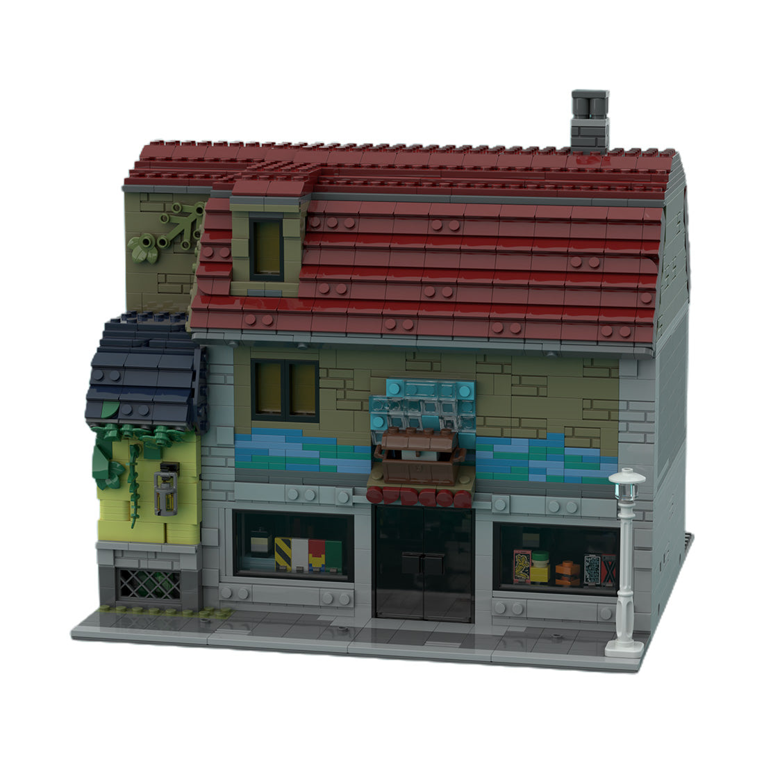 MOC-133953 Pearl Comic Shop Street Scene Model