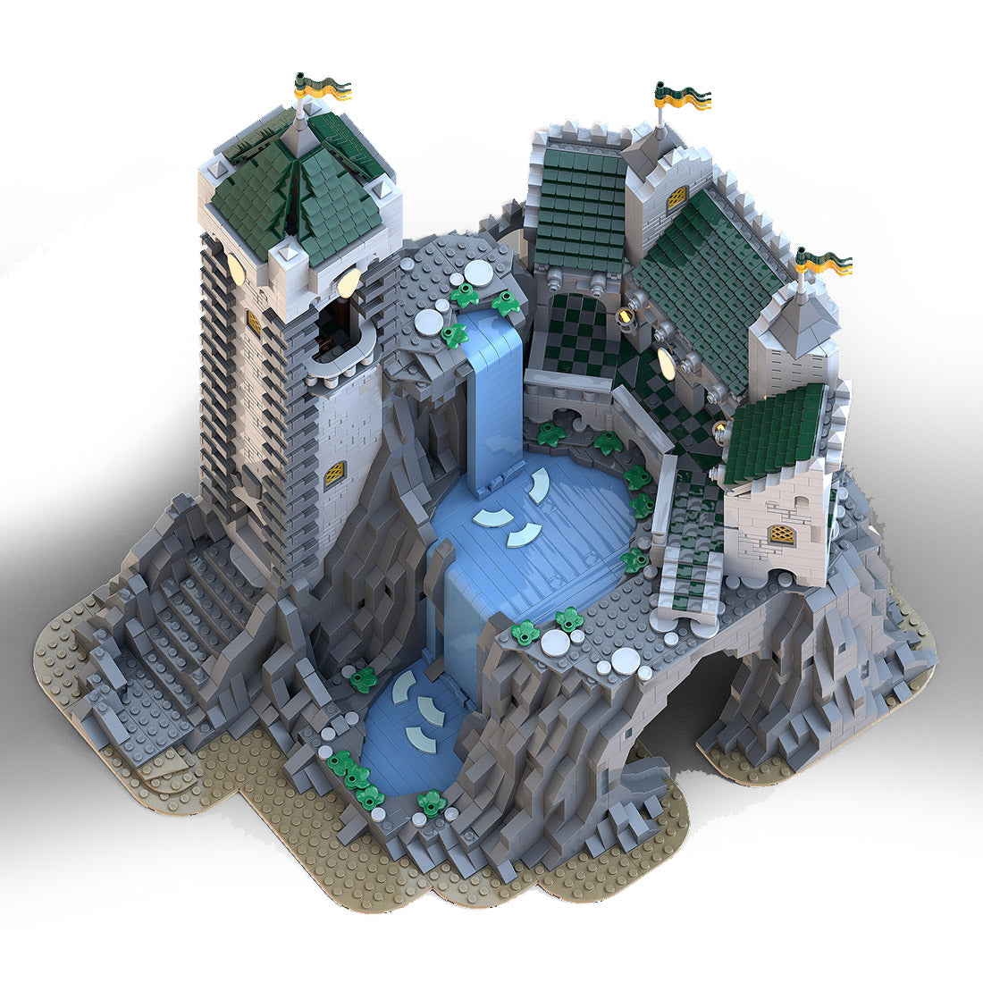 MOC-141197 Medieval High Falls Escape Castle
