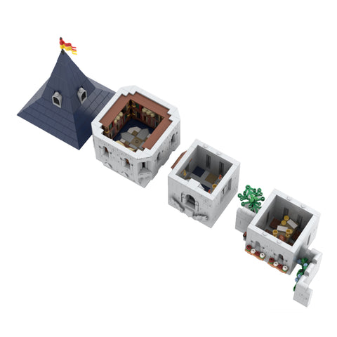 MOC-142666 Keep and Low Courtyard Medieval Pirate Model
