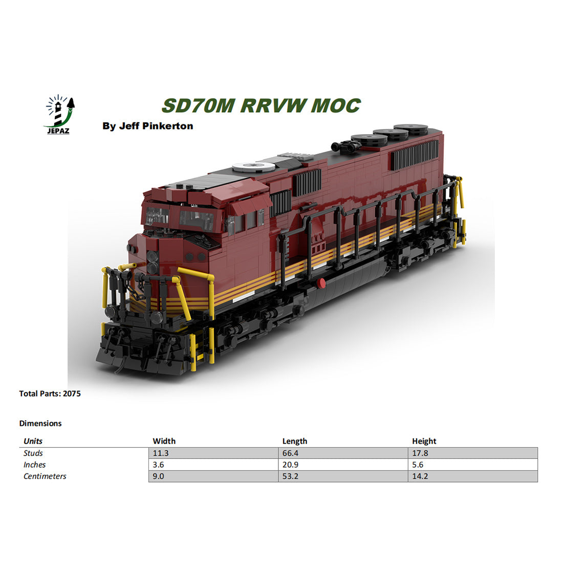 MOC-147542 River Valley & Western (RRVW) SD70MAC Train