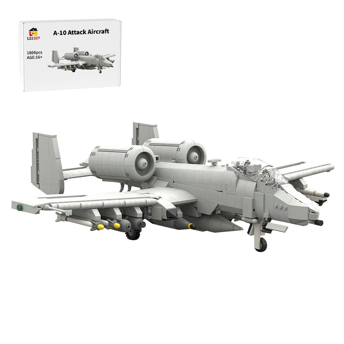 A - 10 Attack Aircraft Military Building Blocks - LesDiy - 