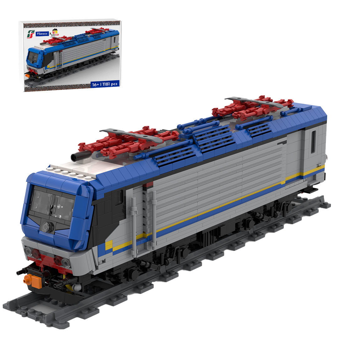 Italy Class Commuter Locomotive Building Blocks